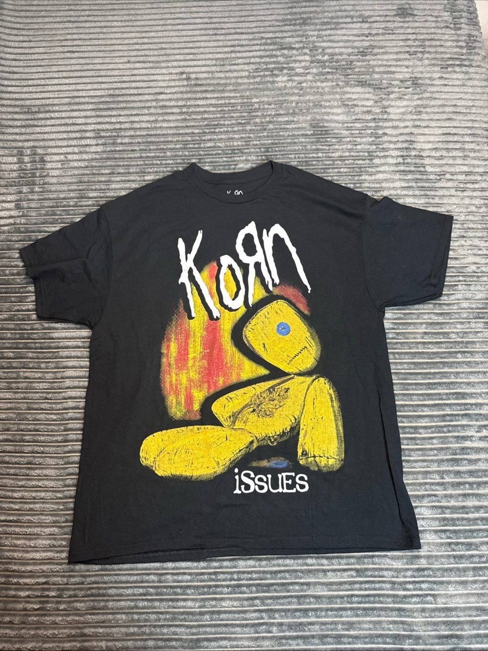 Korn 'Issues' Black Graphic Band Tee XL 100% cotton nwot